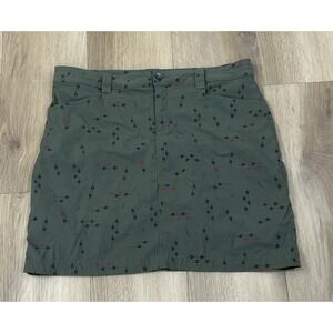 EDDIE BAUER Women's Skort Skirt Pockets Size 8 Multicolor Stretch Colorful EUC